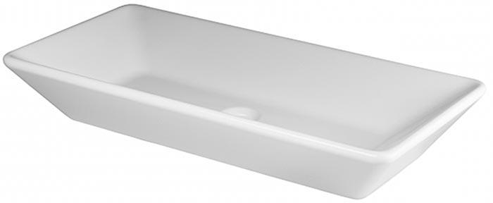 Раковина накладная на столешницу, прямоугольная 80х40хh13см, без отв.д/смесителя, Signa ZZ