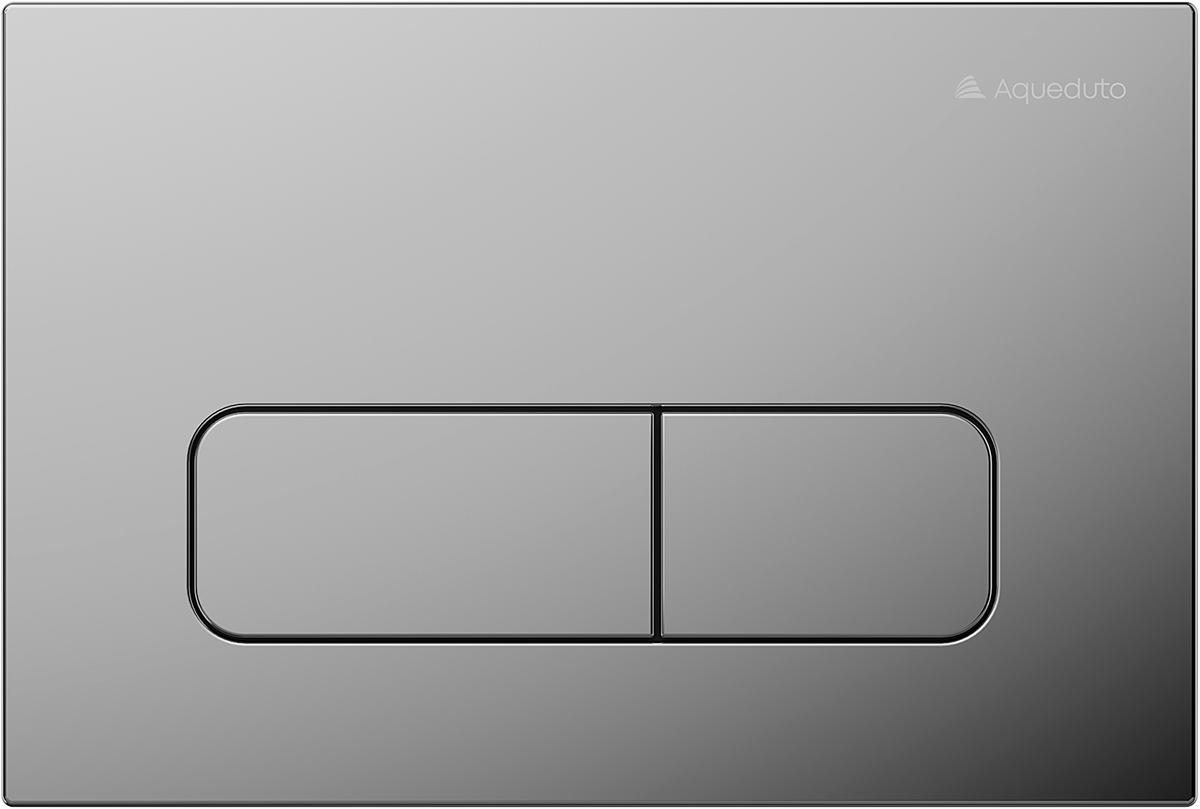 Клавиша двойного смыва для инстал., д/унитаза, (пластик цв.хром), Forma