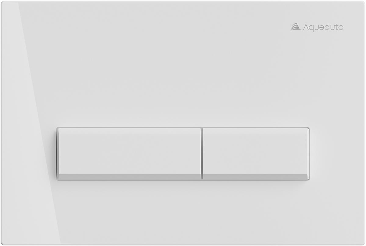 Клавиша двойного смыва для инстал., д/унитаза, (пластик цв.белый глянец), Retangulo ZZ