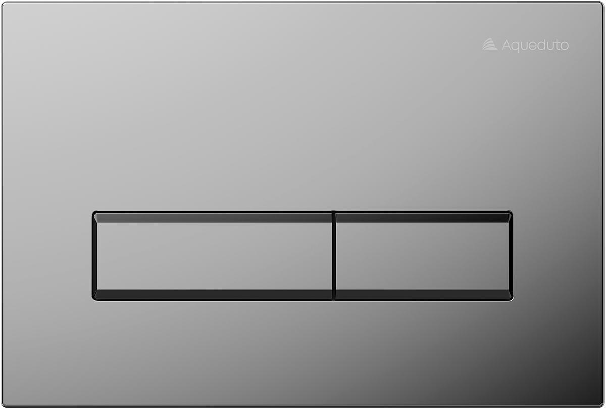 Клавиша двойного смыва для инстал., д/унитаза, (пластик цв.хром), Retangulo