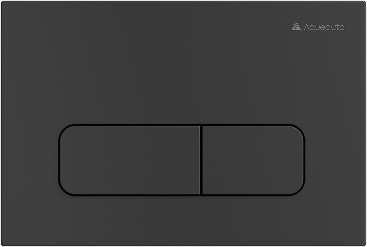 Клавиша двойного смыва для инстал., д/унитаза, (пластик цв.черный матовый), Forma