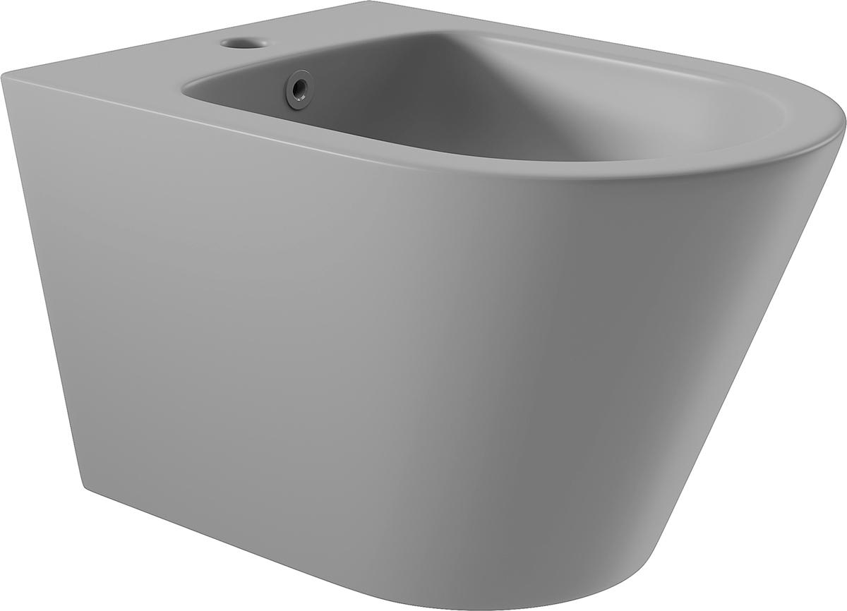 Биде подвесное 525х365мм, крепёж в компл., (цв.серый матовый), Cone ZZ