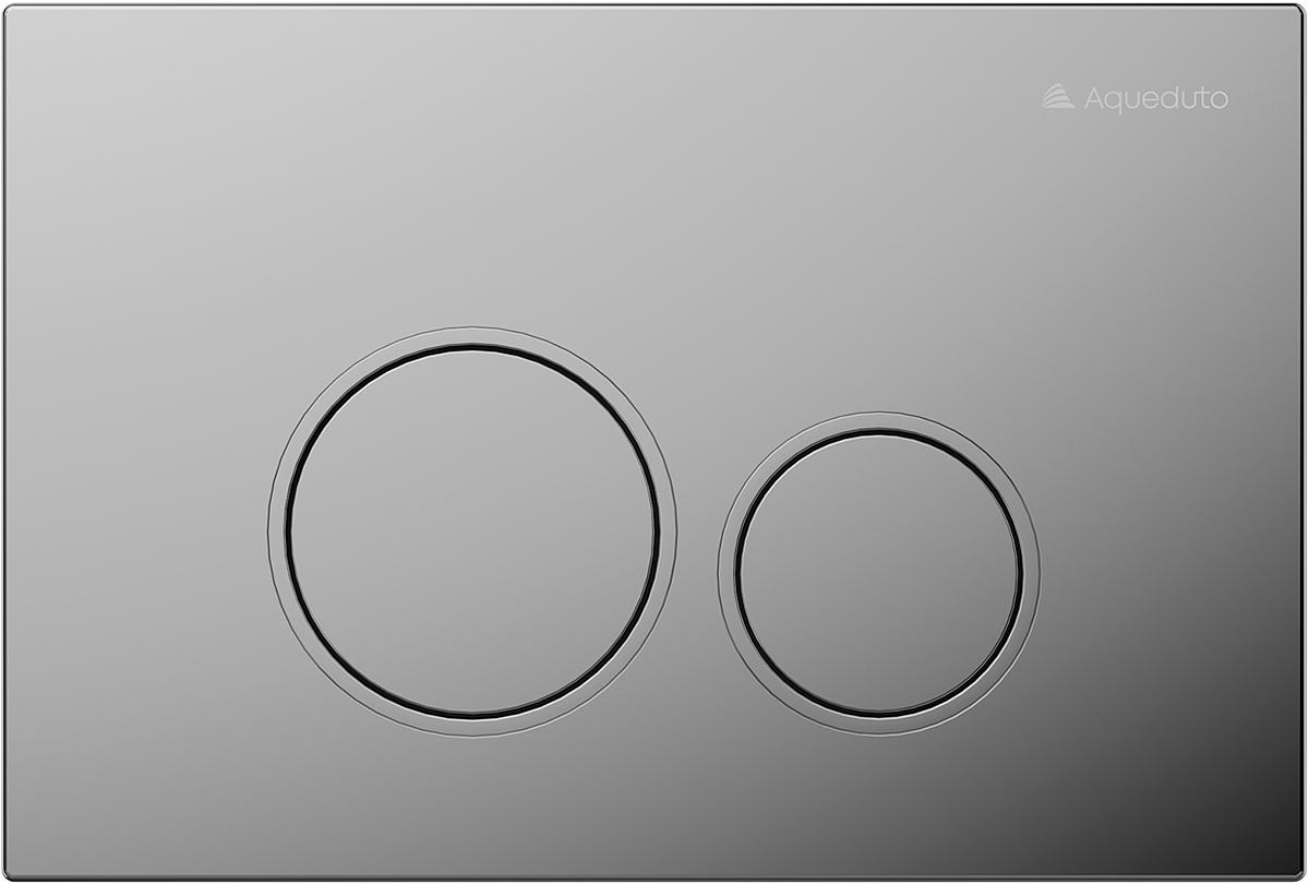 Клавиша двойного смыва для инстал., д/унитаза, (пластик цв.хром), Circulo