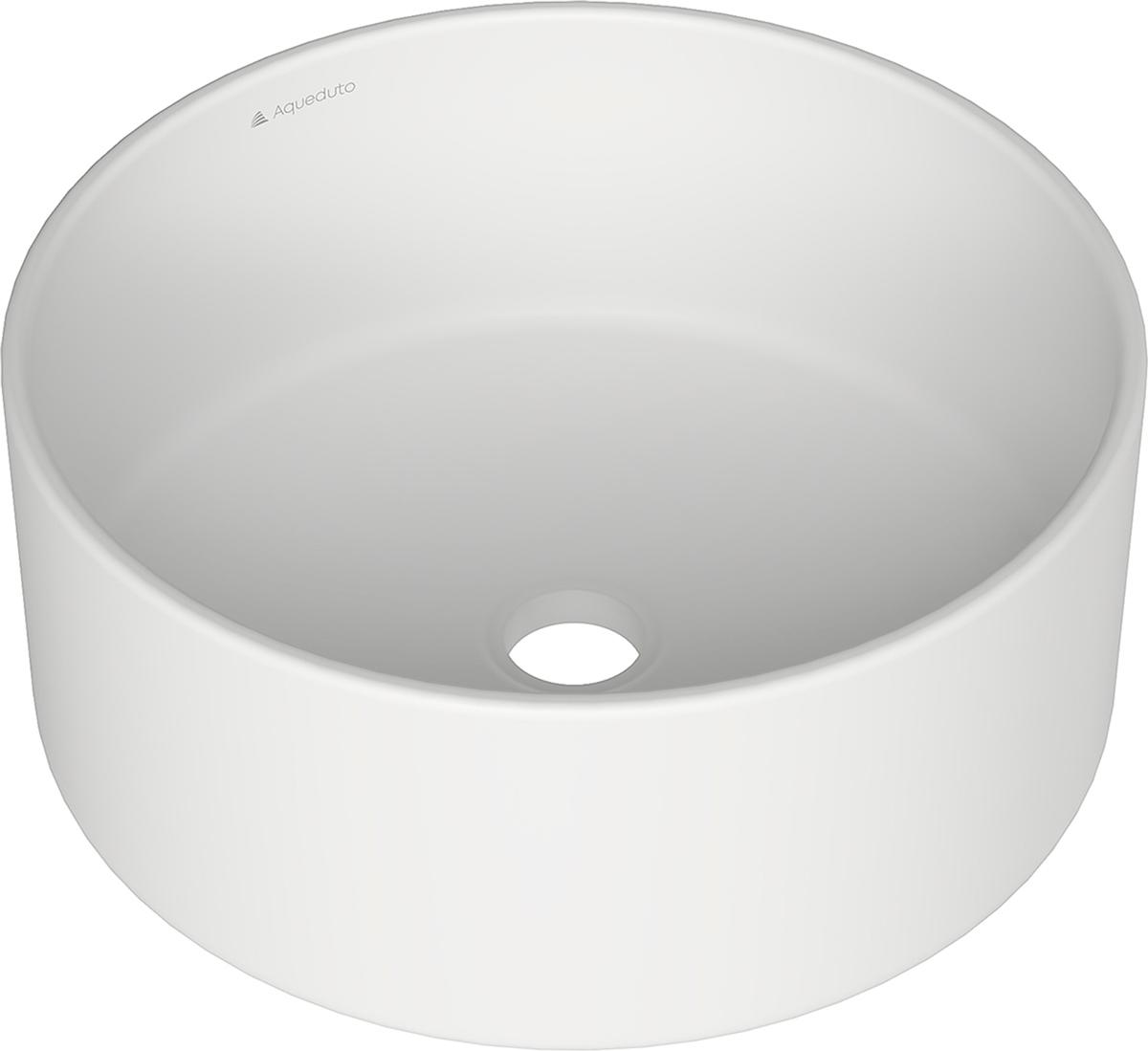 Раковина накладная на столешницу, круглая, 400x400хh165мм, без отв.д/смесит., без перелива, (цв.белый матовый), Espiral