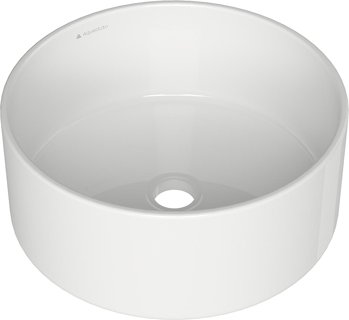 Раковина накладная на столешницу, круглая, 400x400хh165мм, без отв.д/смесит., без перелива, (цв.белый глянец), Espiral ZZ