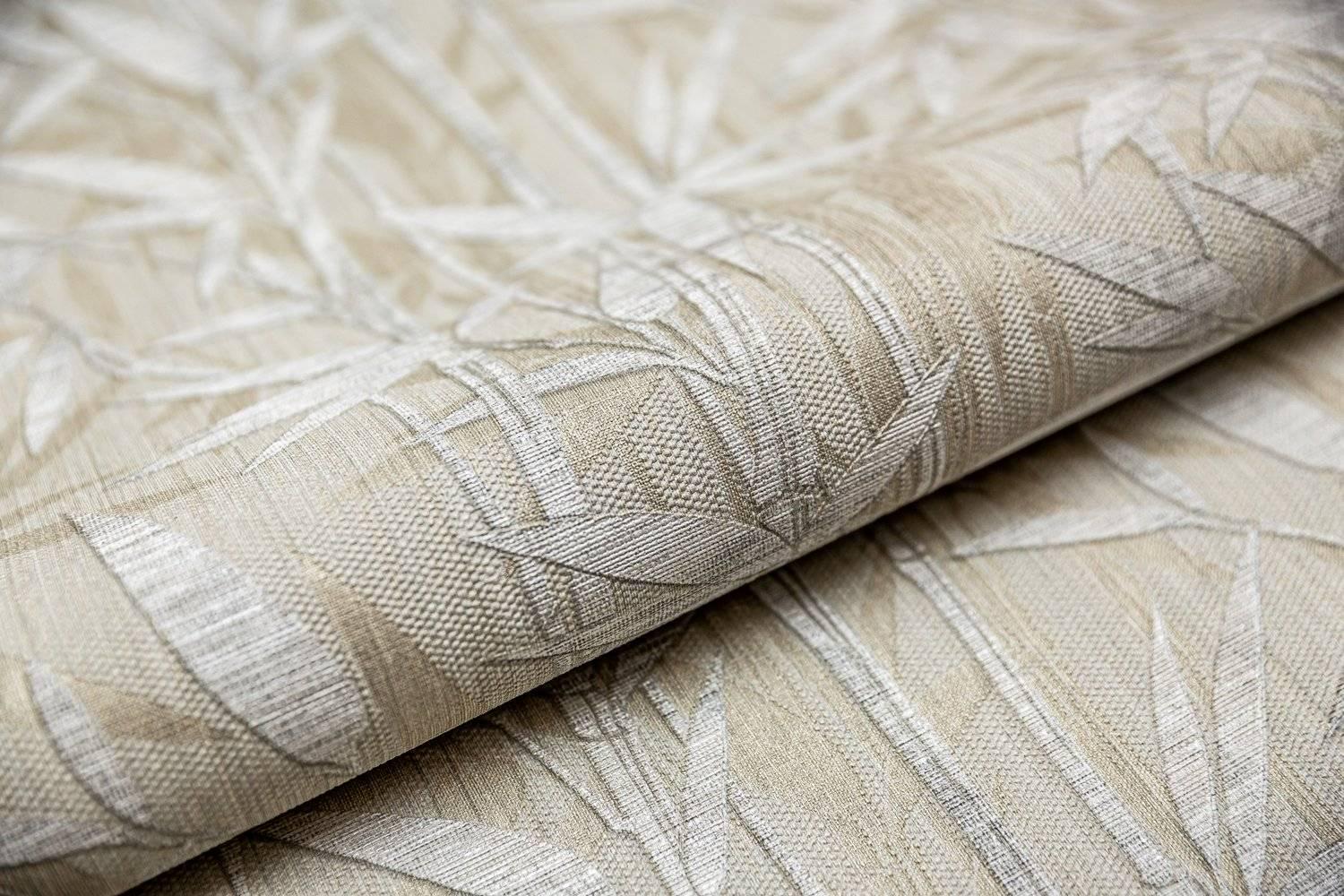 Обои виниловые Бамбук , мотив, серо-зеленый ZZ