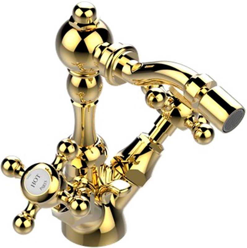 Смеситель на биде, на 1 отв., с д,к (цв. латунь (Luxbrass)) , 1900 ZZ