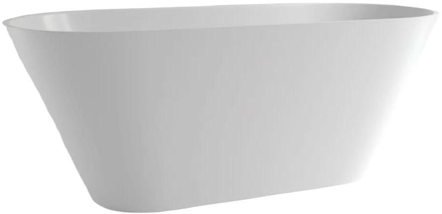 Ванна 1610х680хh620мм, отдельностоящая, интегрир.слив перелив, д/к в цвет ванны в компл.,(иск.камень Soft rock цв.белый мат), Selena ZZ