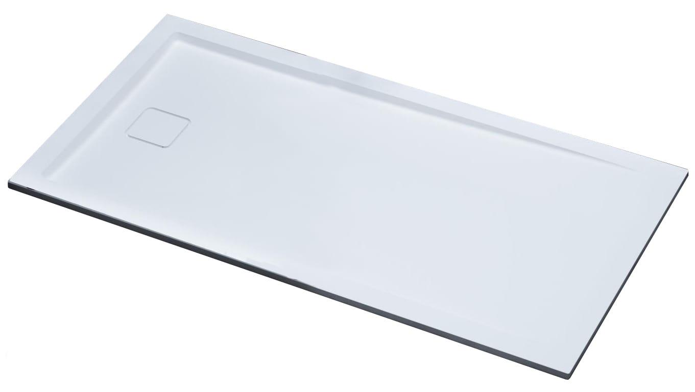 Поддон душевой 1500х800хh20(82)мм, прямоуг, литой каменьS-Sense, глянец цв.белый, крышка слива в компл., отв.слива 90мм, без сифона, Capri ZZ