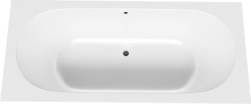 Ванна 1800х800хh600мм, встраив., литой камень S-Stone матовый цв.белый, на регулируемых опорах, БЕЗ слива-перелива, Ornella Axis ZZ