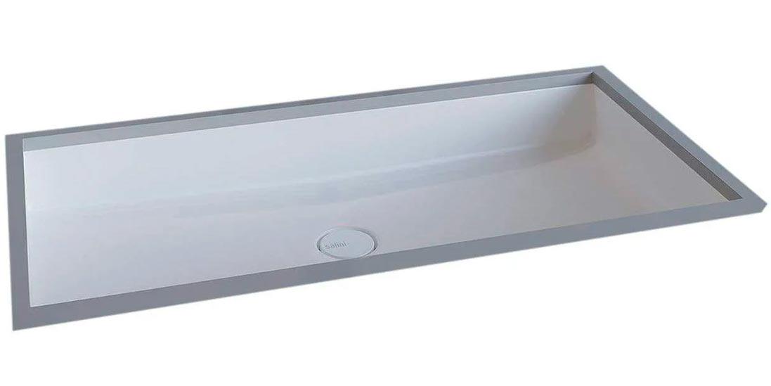 Раковина встраив.в столешн.снизу,прямоуг 750х400хh129мм,без отв.д/смес,без перелива,без донного клапана,литой камень S-Stone мат,цв.белый, Marea 10 ZZ