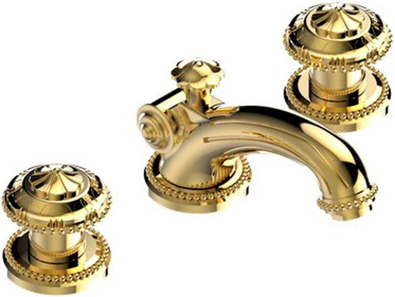 Смеситель на раковину, на 3 отв., с д.к. (цв. латунь (Luxbrass)) Versailles ZZ