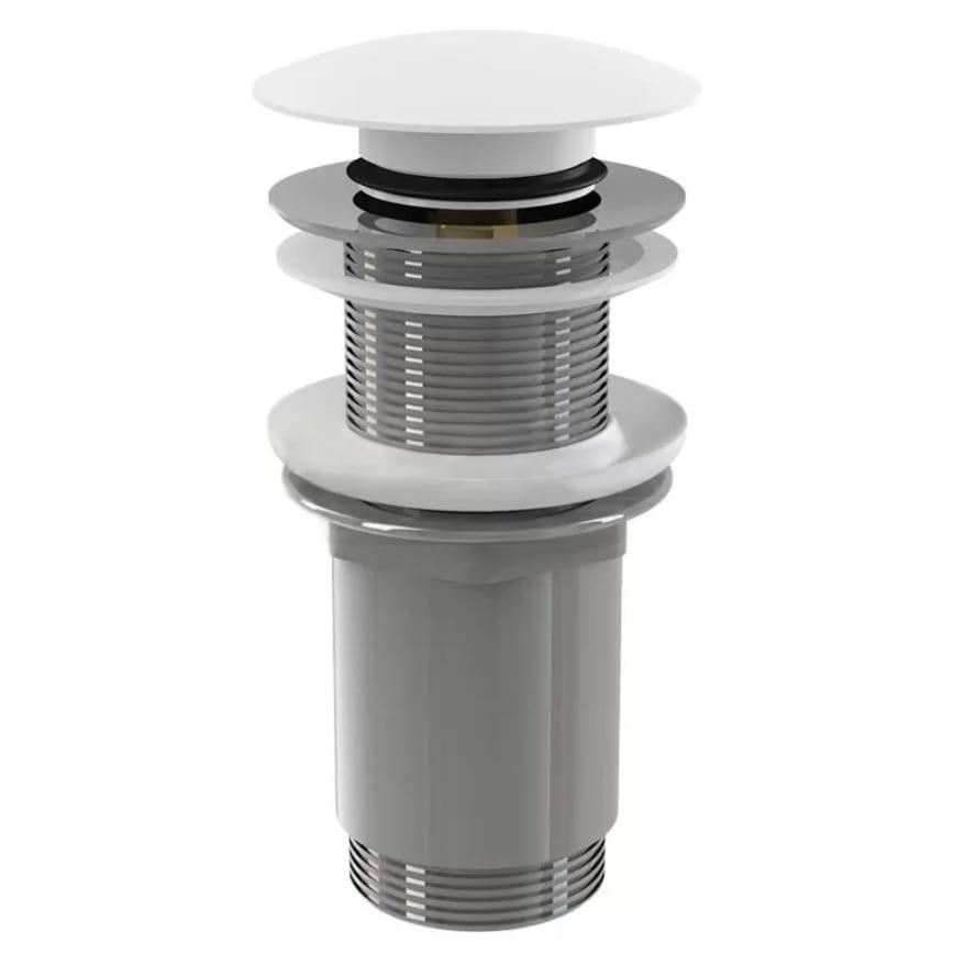 Донный клапан для раковины, Up&Down, для всех раковин КРОМЕ Armonia, Alda, Gloria 312, (крышка литой камень S-Stone цв.белый мат), Salini