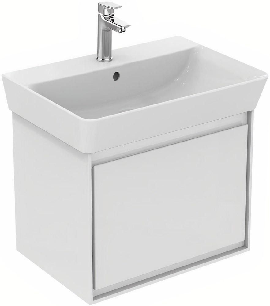 Тумба 480х409хh400мм, подвесн., под раковину арт.E074401, 1 выдвижн.ящик, крепёж в компл., (цв.белый глянец/ белый мат.), Connect Air ZZ