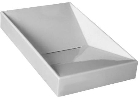 Раковина подвесн./накладн.на столеш,прямоуг.65х39хh9,5см, без отв.д/смес.и перелива, крепёж к стене и адаптер д/устан.сиф. арт.4V9811 в компл.,Flux KL