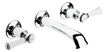 Смеситель для раковины, настенный монтаж, внутр.часть в компл., (цв. хром), Staffordshire ZZ