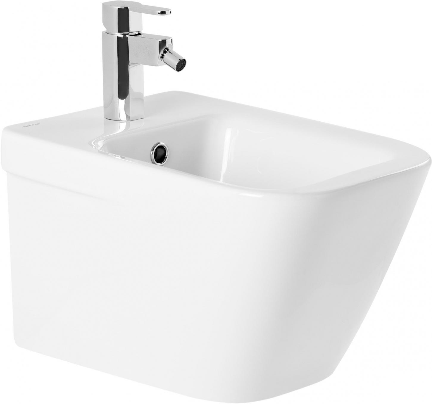 Биде подвесное 50х35см, без отверстий для крышки, скрытый крепёж, Look ZZ