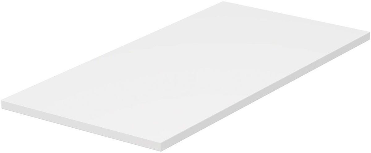 Столешница 500х505хh12мм, без выреза, с крепежом, (цв.белый лак глянец), Adapto ZZ