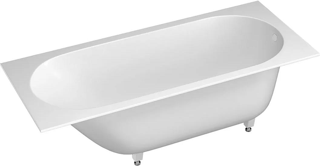 Ванна 1700х700хh600мм, встраив., литой камень S-Sense глянец цв.белый, на регулируемых опорах, БЕЗ слива-перелива, Ornella ZZ