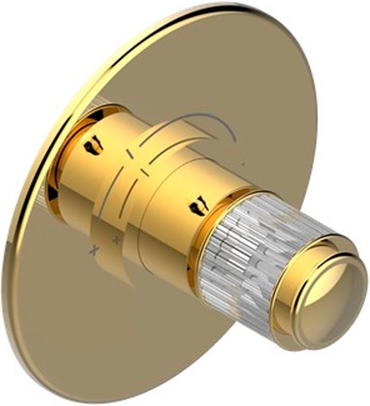 Смеситель-термостат для душа, встр. в стену, (круглая внешняя часть БЕЗ внутр. арт. 5200А), (цв. золото (Dore)) Jaipur Aragonite ZZ