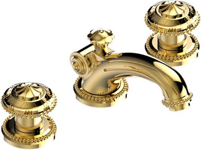 Смеситель на раковину, на 3 отв., с д.к. (цв. золото (Dore)) Versailles ZZ