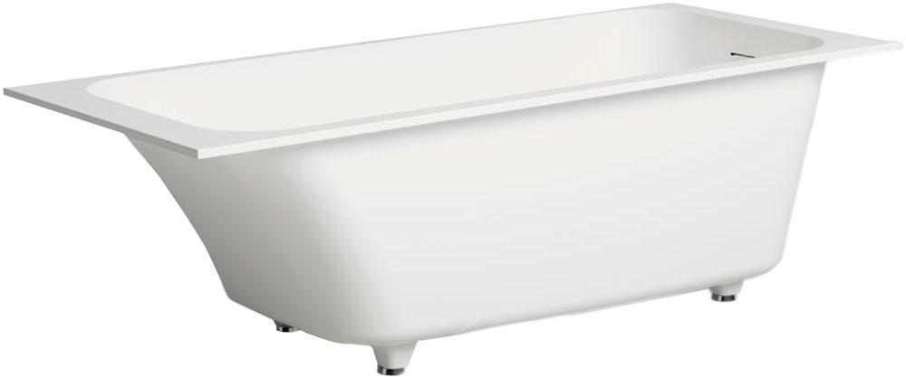 Ванна 1600х700хh600мм, встраив., литой камень S-Stone матовый цв.белый, д/к Up&Down в цвет ванны, интегрир.слив-перелив, ножки в компл, Orlanda Kit ZZ