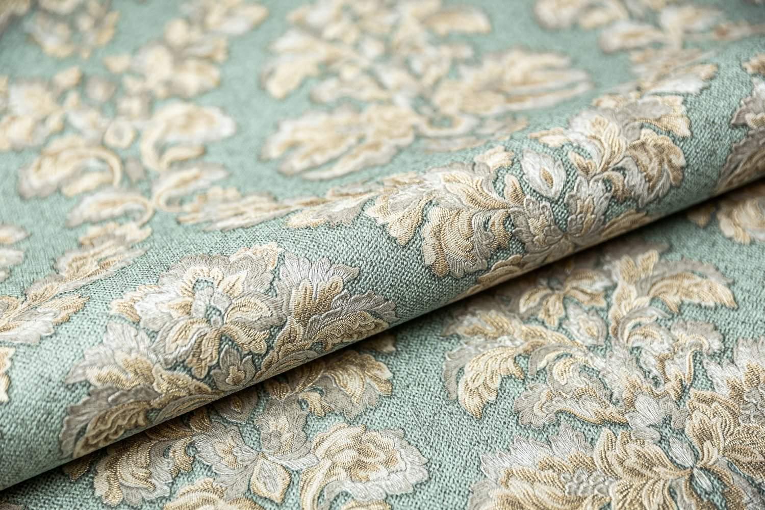 Обои виниловые Палаццо, мотив, зеленый ZZ