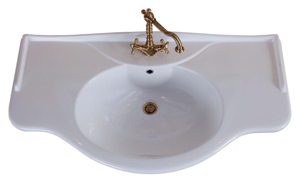 Раковина 110х62см, 1 отв.д/смес., с переливом, кольцо переливн.отверстия цв.хром в компл., (керамика цв. белый), La Beaute ZZ