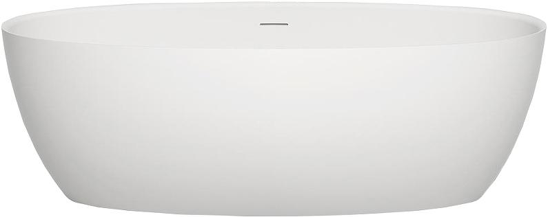 Ванна 1780х920хh580мм, отдельностоящая, литой камень S-Stone, матовый, донный клапан Up&Down цв.белый в компл., Alda ZZ