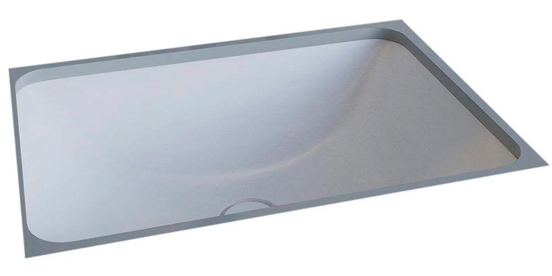 Раковина встраив.в столешн.снизу,прямоуг 550х400хh134мм,без отв.д/смес,без перелива,без донного клапана,литой камень S-Stone мат,цв.белый, Marea 06 ZZ