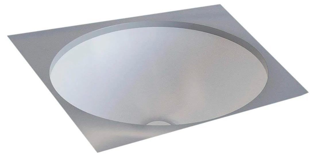 Раковина встраив.в столешн.снизу,круглая 420х420хh138мм,без отв.д/смес,без перелива,без донного клапана,литой камень S-Stone мат,цв.белый, Marea 05 ZZ