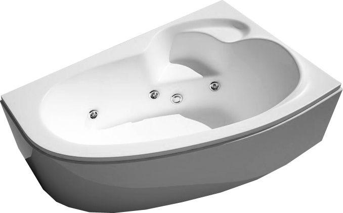 Ванна Talia (левая) "Стандарт массаж",г/м,спин.масс., масс.ног 2 форсунки, 170х110х58,5см, 3 отв.д/смес., на раме, слив/перелив и панель в компл.ZZ