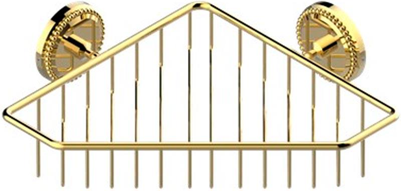 Полочка угловая, металл. решётка 200х200mm с держателями (цв. латунь (Luxbrass)) Versailles ZZ