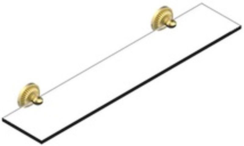 Полка стекл. 600мм с металл. держателями (цв. золото (Dore)) Cygne ZZ