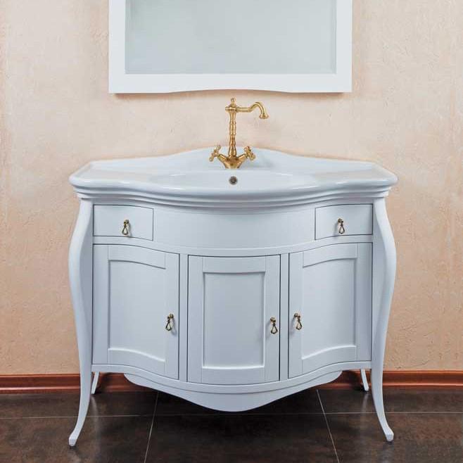 Тумба 108x58xh82см, напольная, под раковину, (цв.белый матовый), Marian ZZ