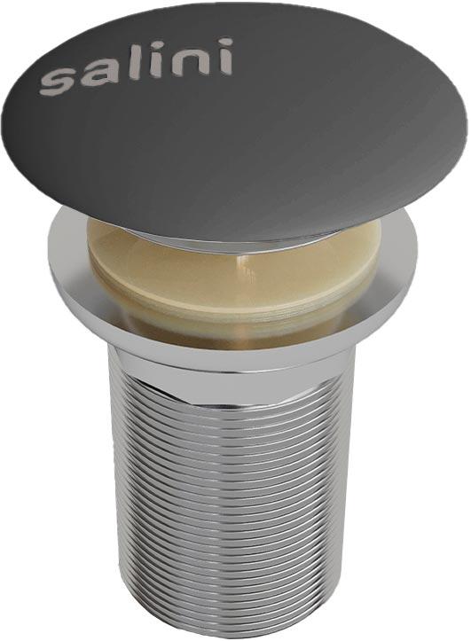 Донный клапан для раковины, Up&Down, для всех раковин КРОМЕ Armonia, Alda, Gloria 312, (крышка литой камень S-Stone, матов. цв.RAL9011), Salini ZZ