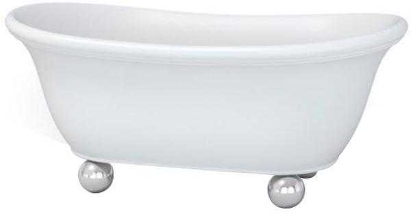 Ванна 1720х890хh740мм, отдельност,  литой камень, матовый цв.белый, нажимной слив камень в цв.ванны, Alba XX