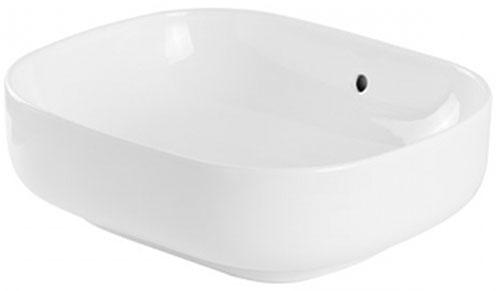 Раковина накладная на столешницу, овальная, 48х40хh15см, с тонким краем, без отв.д/смесителя, Sanibold ZZ