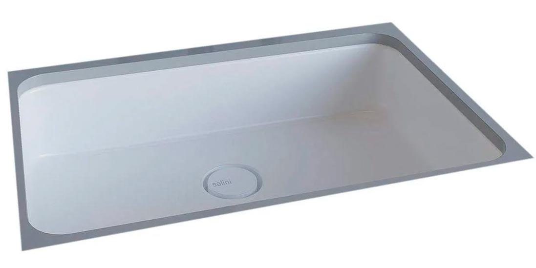 Раковина встраив.в столешн.снизу,прямоуг 550х380хh126мм,без отв.д/смес,без перелива,без донного клапана,литой камень S-Stone мат,цв.белый, Marea 09 ZZ