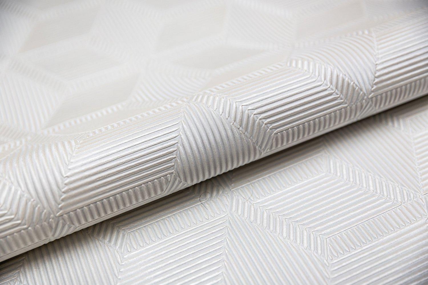 Обои виниловые Геометрия мотив, белый ZZ