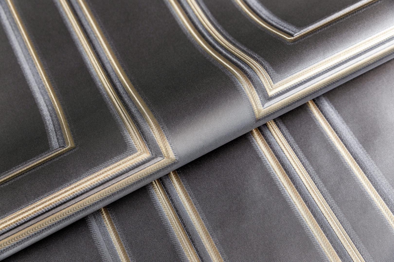 Обои виниловые Буазери мотив, чёрный ZZ