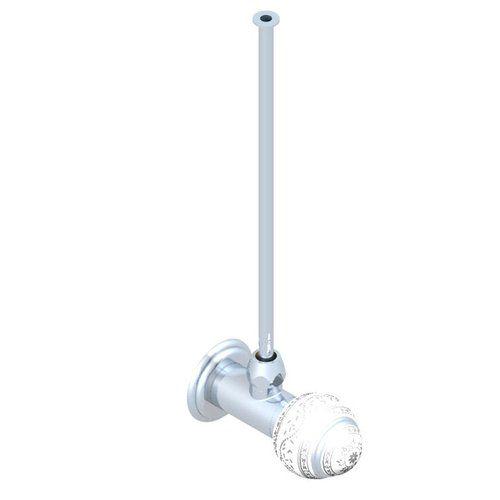 Кран перекрытия с трубкой д/смес. на рак/биде (цв. хром), ручка (цв. белый / платина), Marquise blanc decor platine ZZ