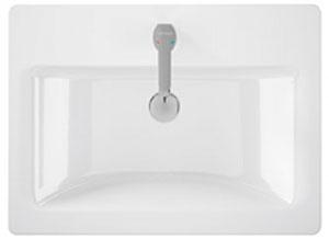 Раковина прямоугольная 63х47см, с отв.д/смесителя, для установки на тумбу, Look ZZ