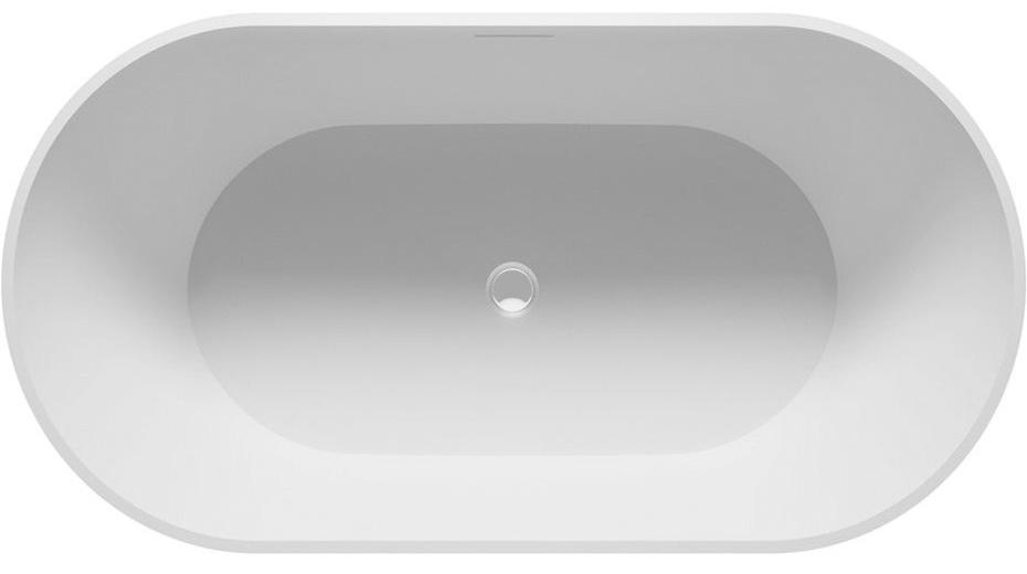 Ванна 150х75см, свободностоящая, слив-перелив в комп., (искусств.камень цв.белый), Bilbao ZZ