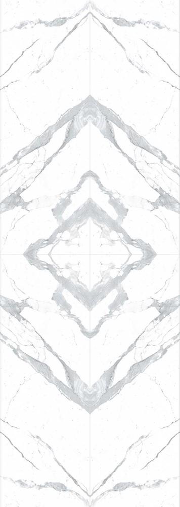 Bianco Statuario Venato Lucidato Bookmatch face A 5.6 mm ZZ |100x300