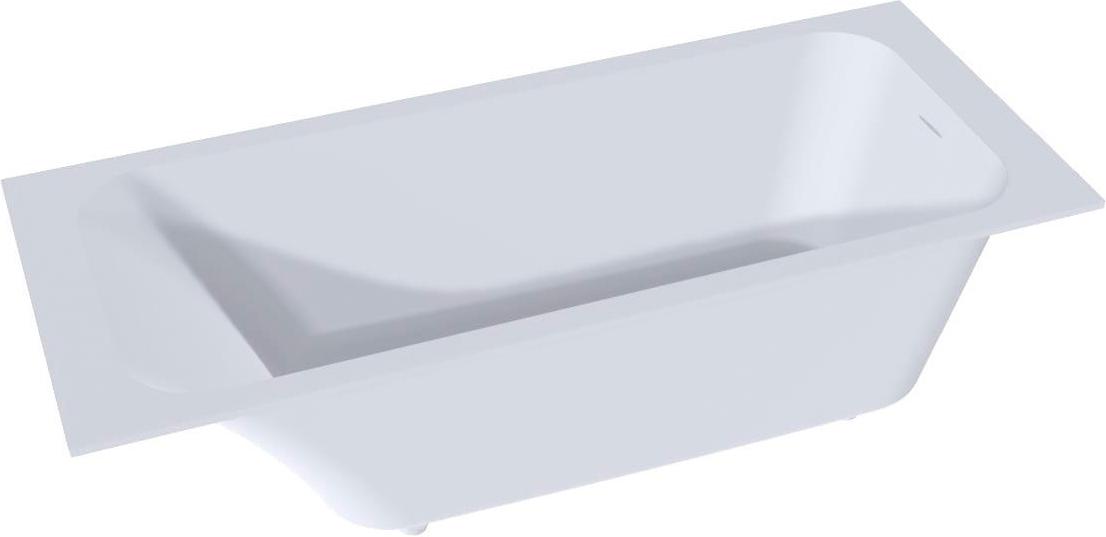 Ванна 1700х700хh600мм, литой камень S-Stone, матовый цв.белый, регулируемые ножки, без стандартного слива-перелива, Orlanda ZZ