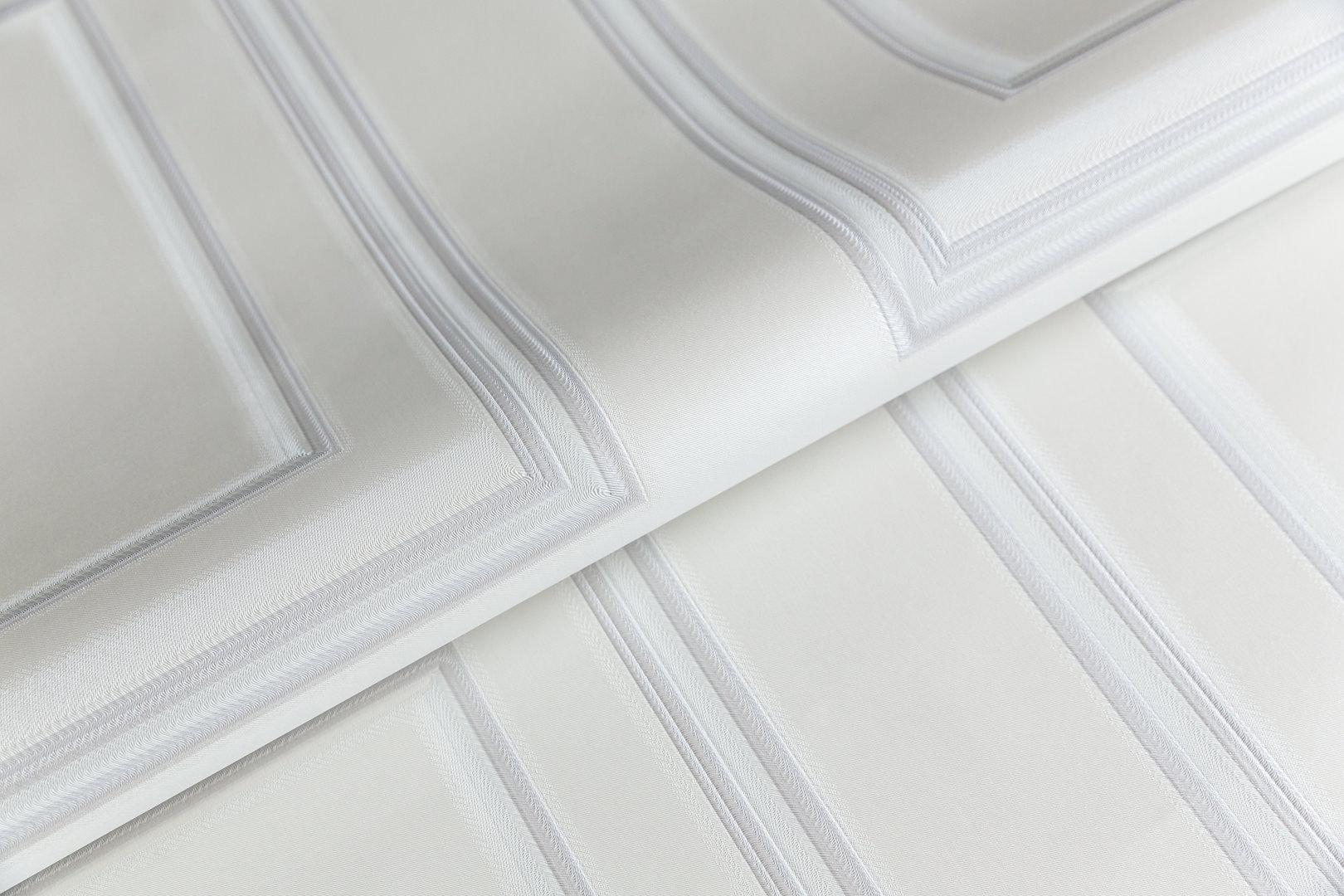 Обои виниловые Буазери мотив, белый ZZ