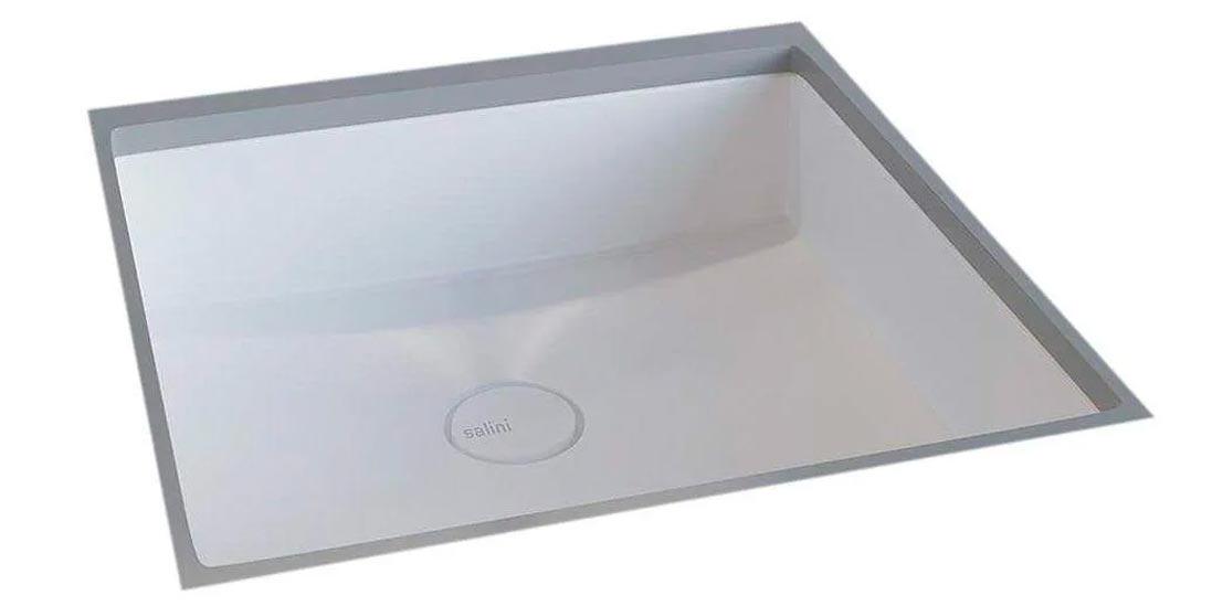 Раковина встраив.в столешн.снизу,квадрат 420х420хh130мм,без отв.д/смес,без перелива,без донного клапана,литой камень S-Stone мат,цв.белый, Marea 07 ZZ