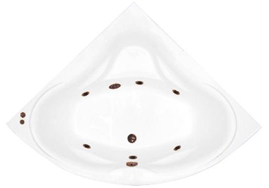 Ванна 150х150хh58,5(49)см, аэромассаж (бронза), на раме, слив/перелив и панель в компл., Galateya ZZ