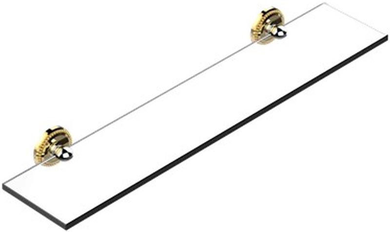 Полка стекл. 600мм с металл. держателями (цв. латунь (Luxbrass)) Versailles ZZ